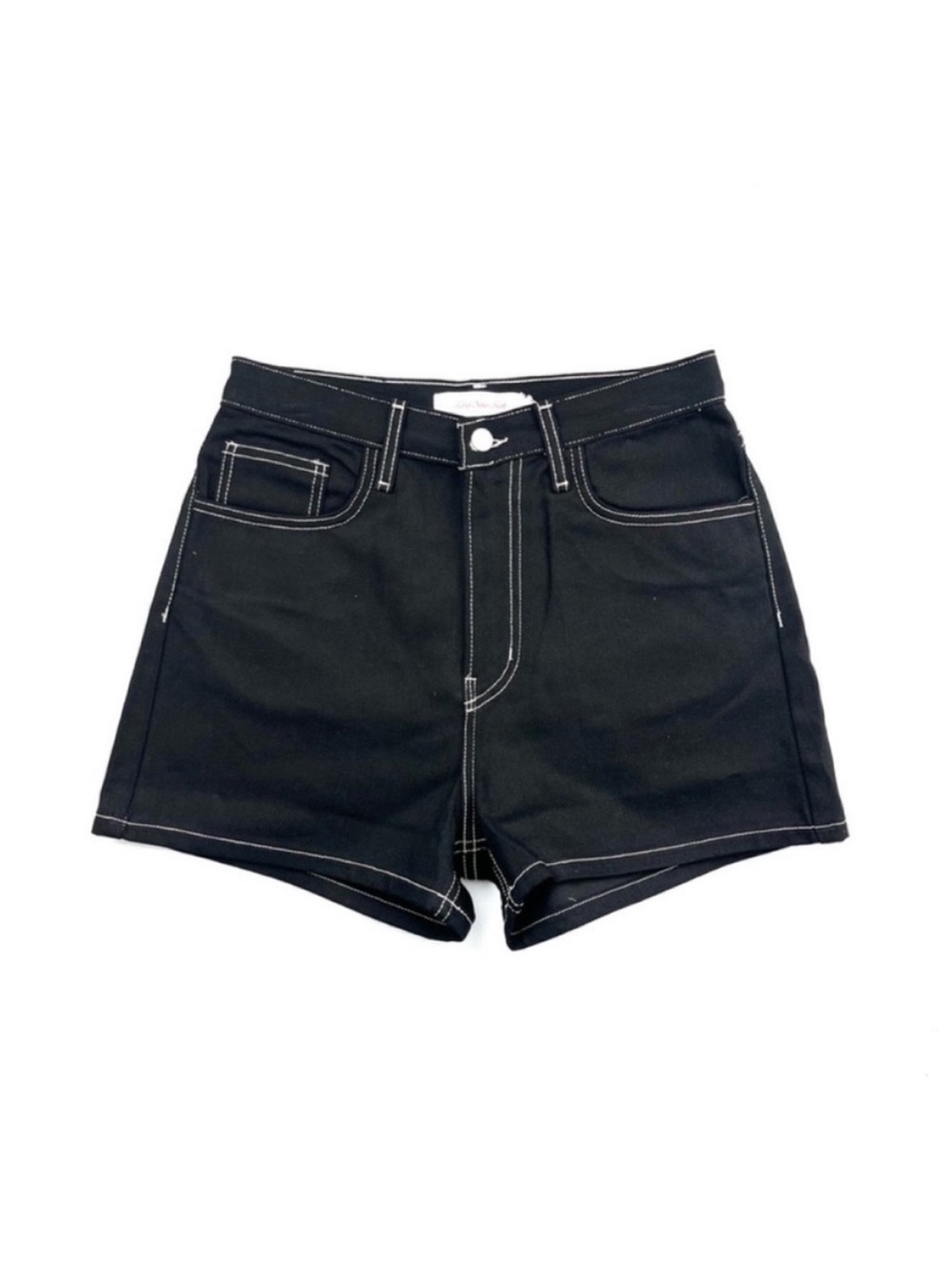 Lisa Says Gah Embroidered Shorts Black Denim NEW - Picture 1 of 7